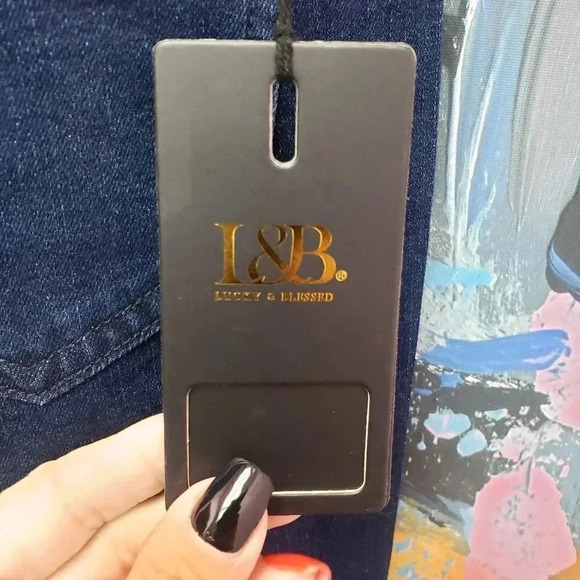 L & B Dark Studded Flare Jeans - Picture 5 of 5